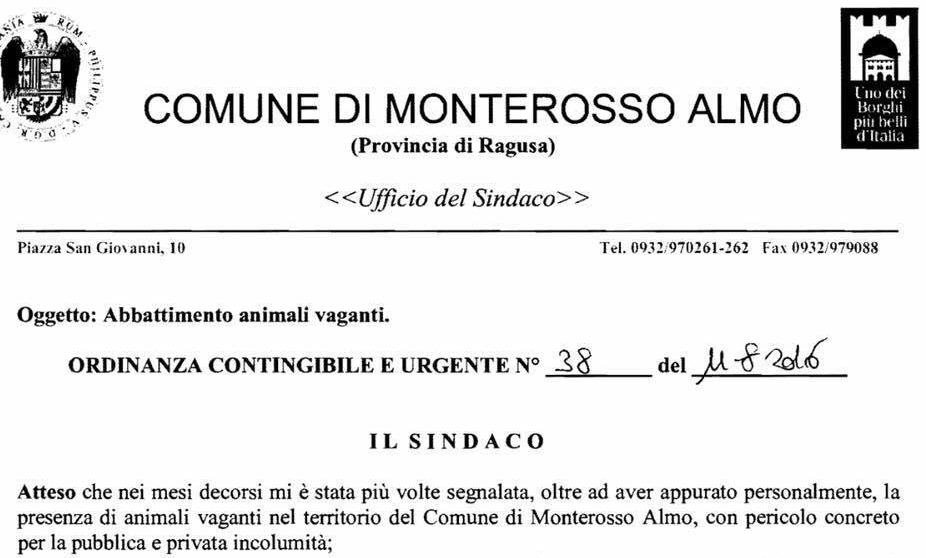 LEAL DIFFIDA SINDACO MONTEROSSO ALMO