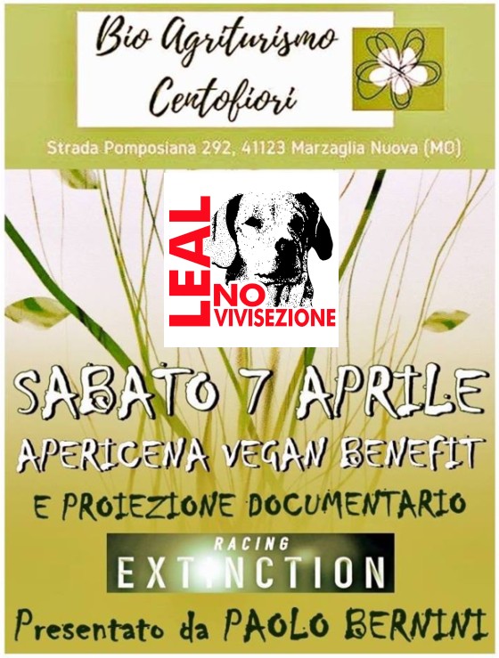 locandina evento cena benefit modena 7 aprile