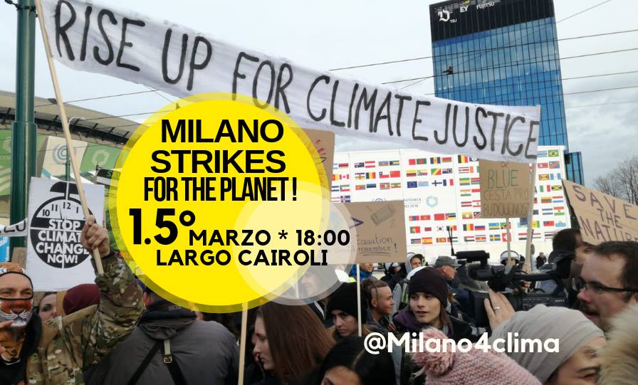 sciopero per il clima milano 15 marzo clima