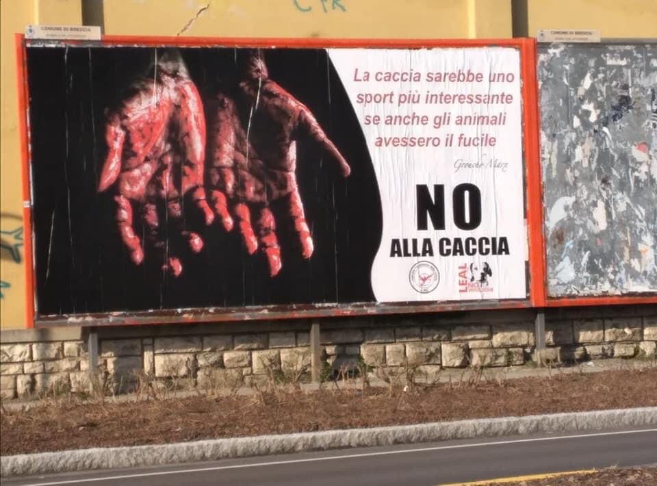 no alla caccia manifesti leal