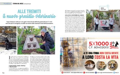 SU QUATTROZAMPE LUGLIO 2021 IN EDICOLA LA STORIA DEI GATTI ACCUDITI E STERILIZZATI DA LEAL ALLE ISOLE TREMITI E DEL PRESIDIO MEDICO VETERINARIO