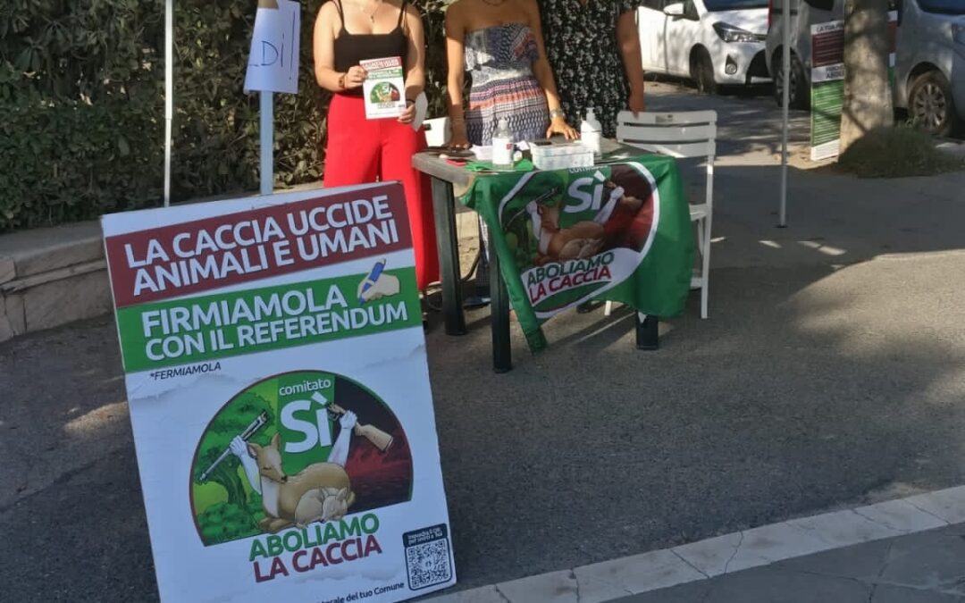 LEAL RINGRAZIA VIAREGGIO – RACCOLTA FIRME PER IL REFERENDUM DEL COMITATO Sì ABOLIAMO LA CACCIA