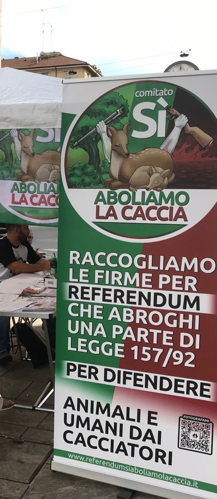 RACCOLTA FIRME PER IL REFERENDUM ABOLIZIONE CACCIA