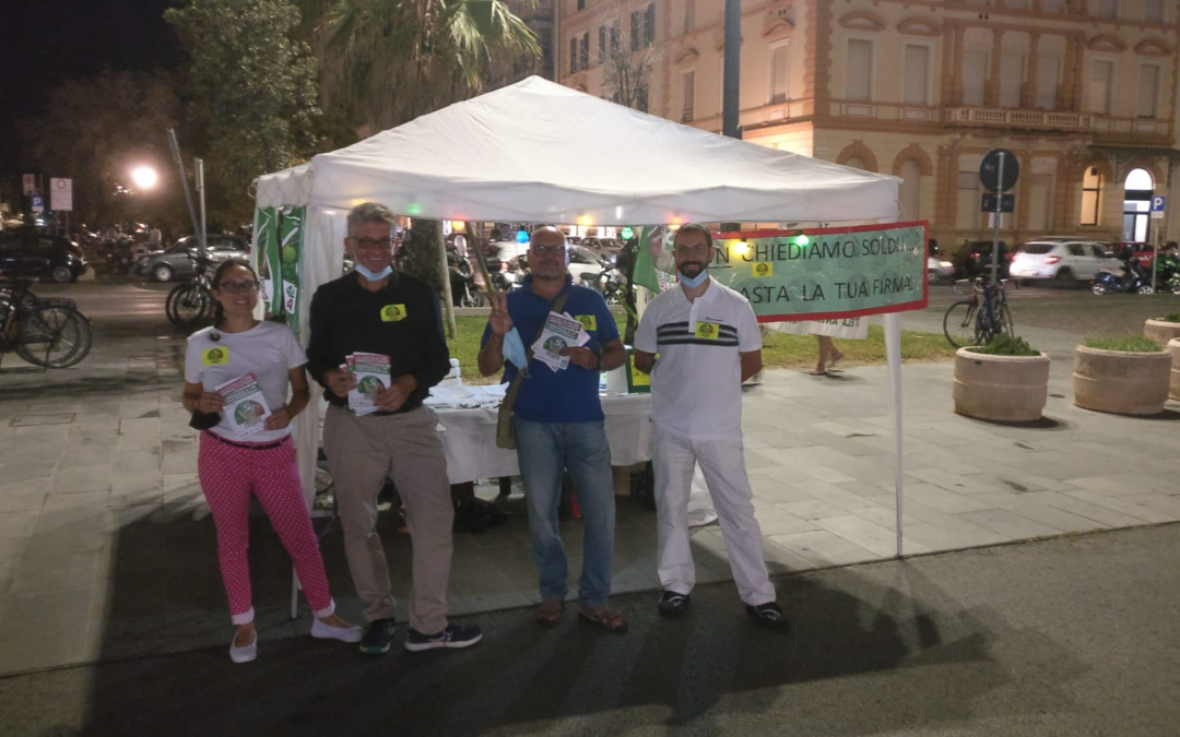 LEAL PISTOIA IN TOSCANA RACCOGLIE FIRME PER IL REFERENDUM COMITATO SI’ ABOLIAMO LA CACCIA