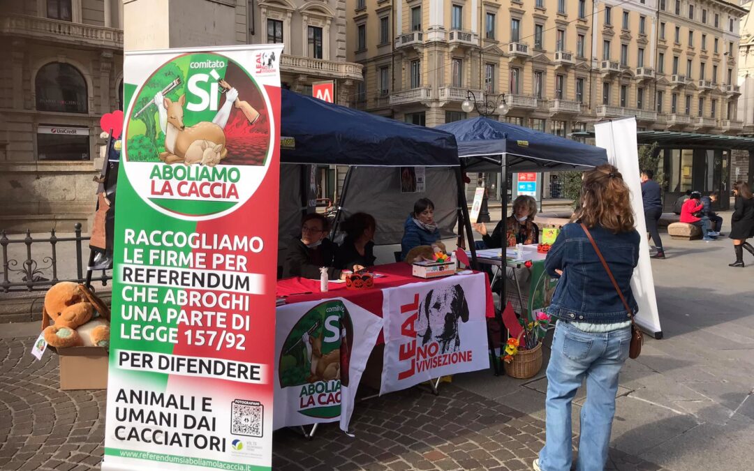 10 OTTOBRE: MILANO FIRMA DAY ABOLIZIONE CACCIA – LEAL PER Il REFERENDUM DI COMITATO SÌ ABOLIAMO LA CACCIA