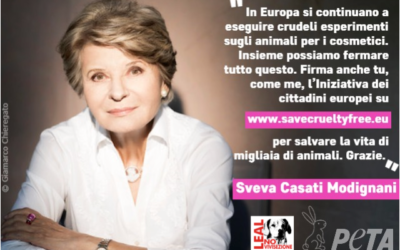 SVEVA CASATI MODIGNANI TESTIMONIAL PER LA CAMPAGNA “SAVE CRUELTY FREE COSMETICS” DI CUI LEAL È SUPPORTER UFFICIALE