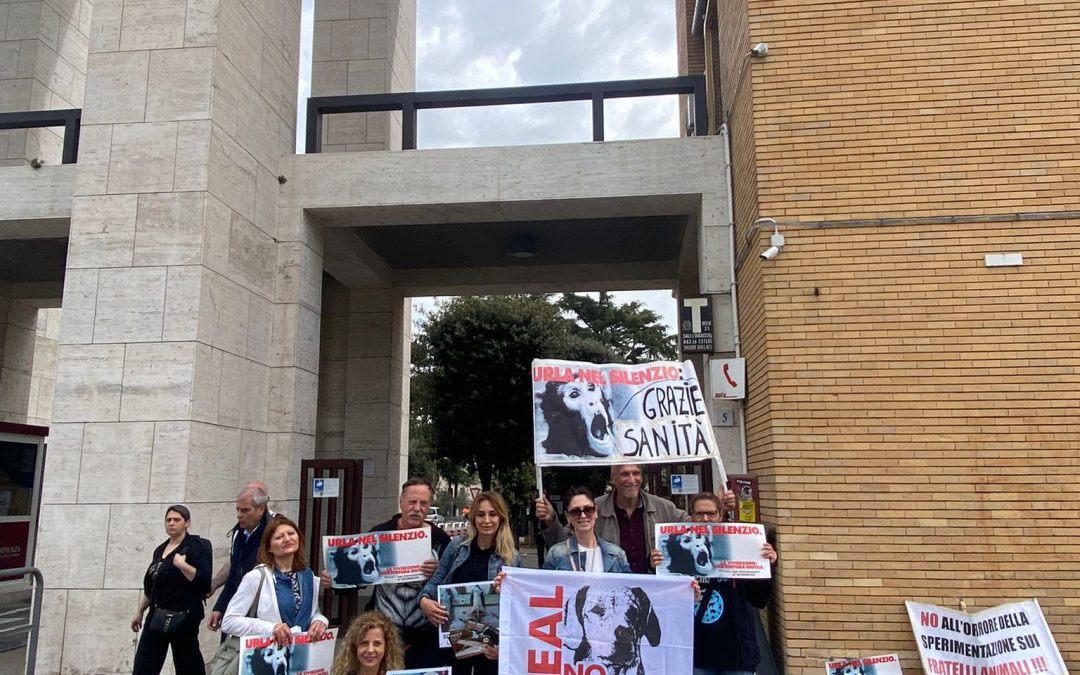 LEAL SIT-IN A ROMA DAVANTI ALLA SAPIENZA CONTRO LA VIVISEZIONE E PER L’OBIEZIONE DI COSCIENZA