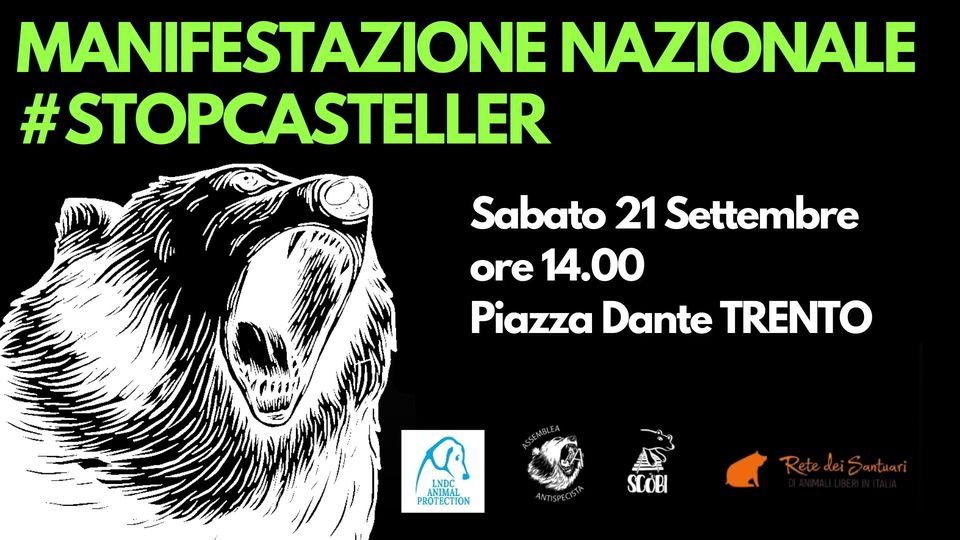 LEAL IL 21 SETTEMBRE A TRENTO PER GLI ORSI ADERISCE AL CORTEO DI ASSEMBLEA ANTISPECISTA