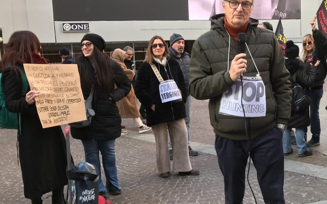 LEAL A MILANO AL PRESIDIO CONTRO LA CACCIA