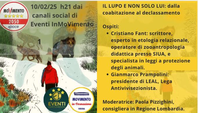 LA CONVIVENZA TRA UOMO E LUPO È POSSIBILE? SE NE PARLA A EVENTI InMovimento